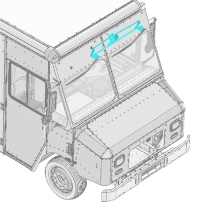 Morgan Olson Wiper Linkage 47004187 | 86 & 88 Wide Walk-in Step Van Bodies
